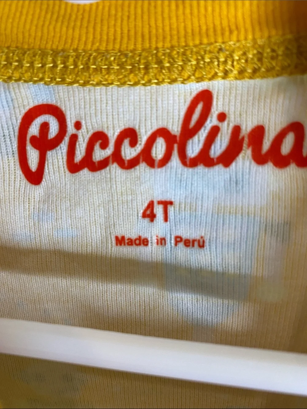 Piccolina Yellow Robot Print Pajama Set